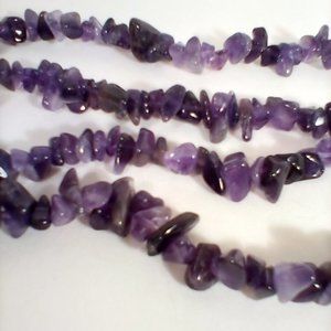 Amethyst Necklace Deep Purple Necklace 31" Strand